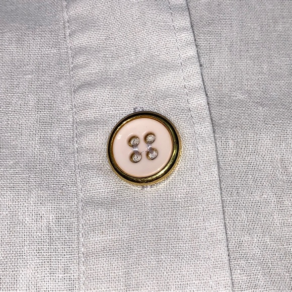 Vintage Tudor Court by Haband Lightweight Linen Blazer Jacket Neutral Casual - Picture 4 of 12